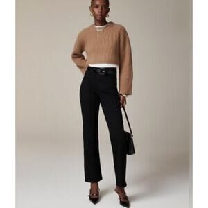 J. Crew Petite high-rise straight jean in 1996 semi-stretch in black Size 29